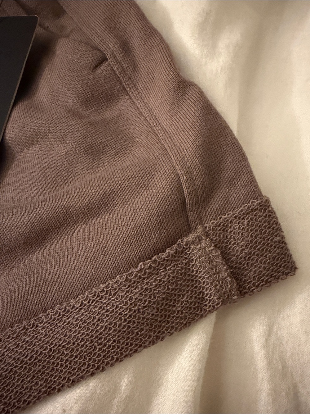 Women’s Cozy Drawstring Lounge Shorts - Mauve Mocha - Picture 4 of 6